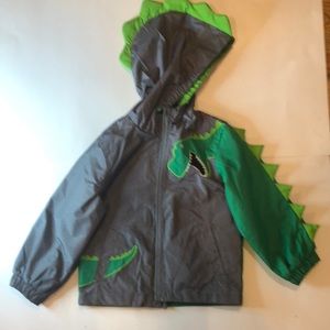 Boys London Fog  size 3T Green and blue dinosaur Jacket